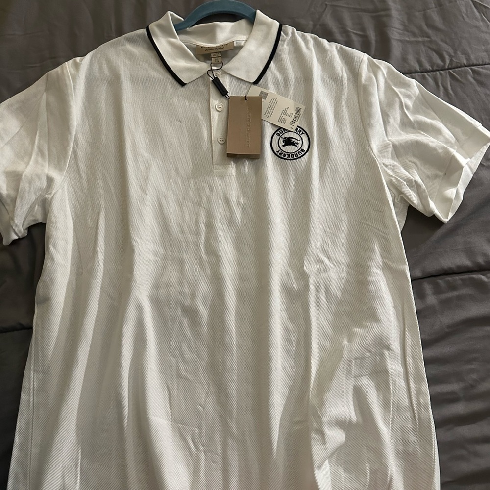White Burberry polo size 2xl